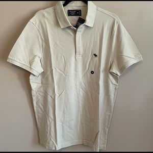 NWT Abercrombie &‎ Fitch Men’s Cream XL Polo